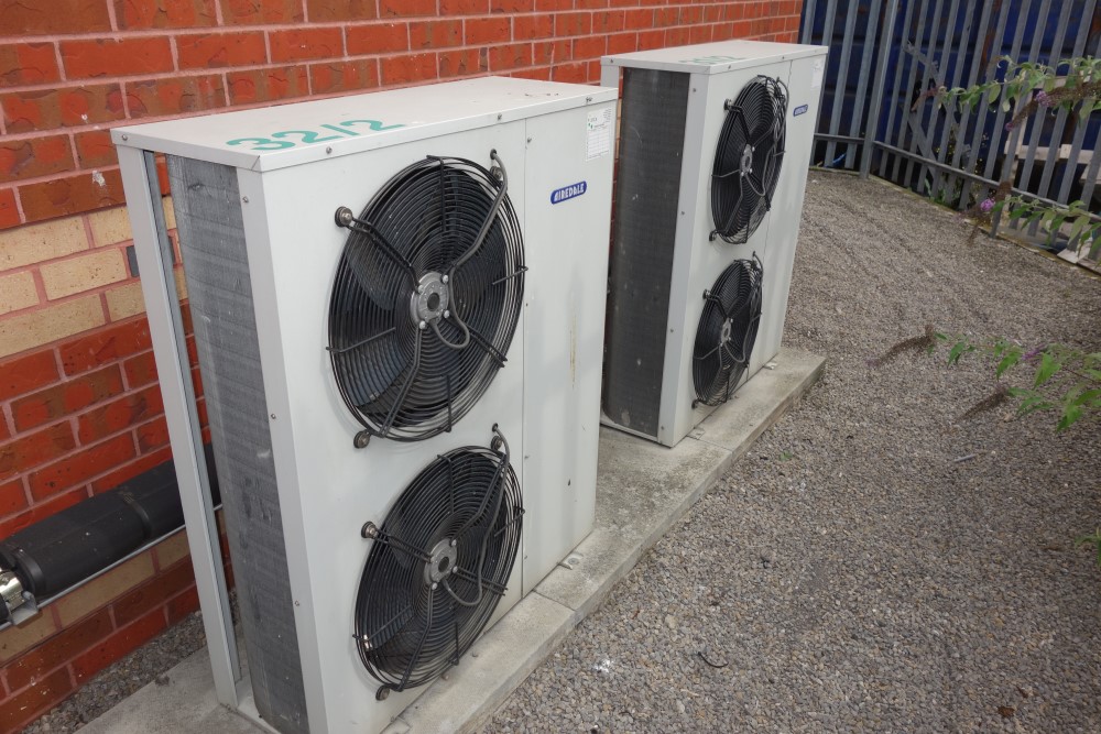 An example of an air source heat pump. Image courtesy of NFU Energy.